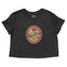 New York Cropped Tee in Black - front view