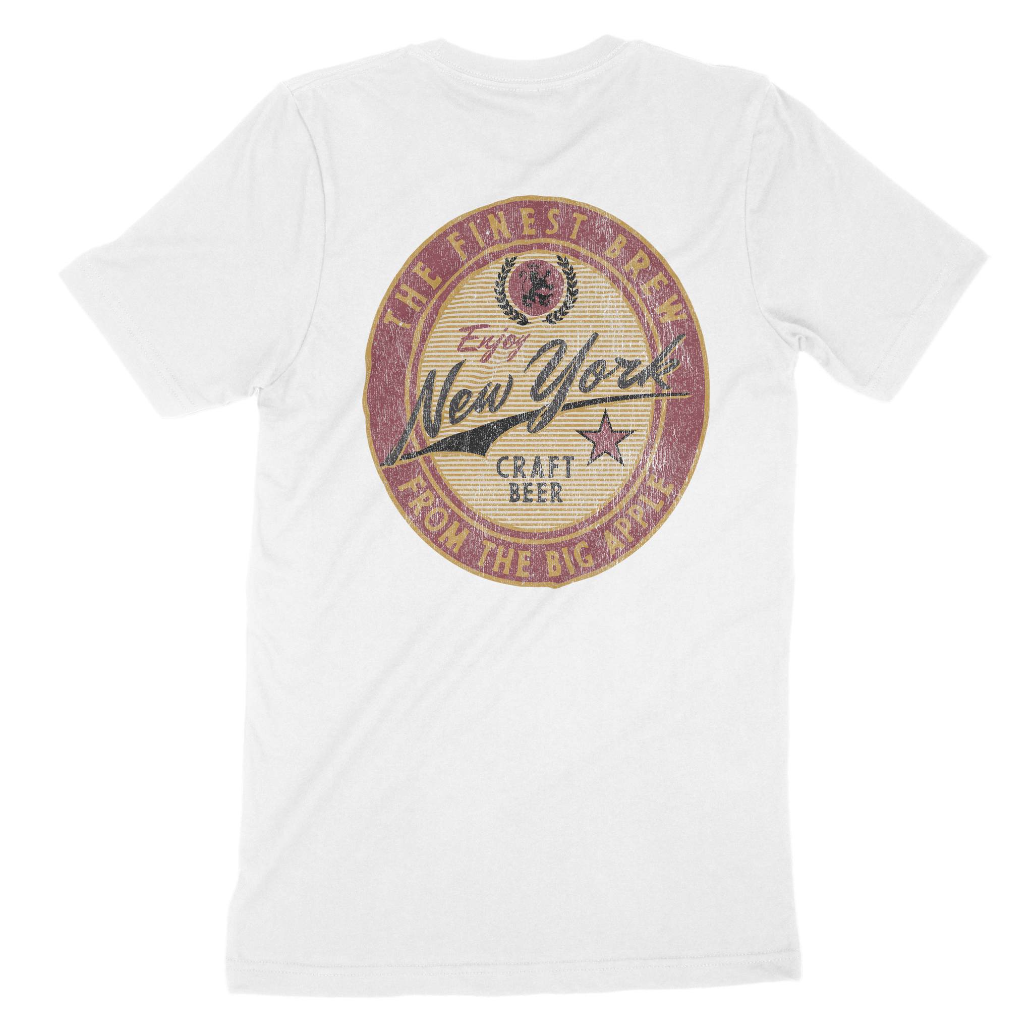 New York Craft Brew T-Shirt in White - back view