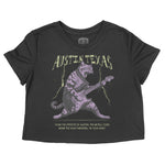 Austin Music Kitten Cropped Tee Black front