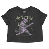 Austin Music Kitten Cropped Tee Black front