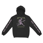 Austin Hoodie in Black - front-sleeves view