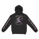 Austin Hoodie in Black - front-sleeves view