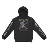 Denver Hoodie in Black - front-sleeves view
