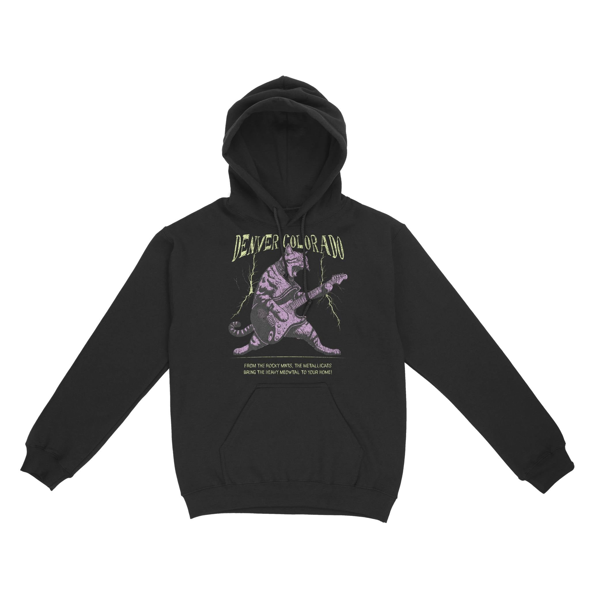 Denver Hoodie in Black - front view