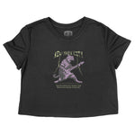 New York Cropped Tee in Black - front view