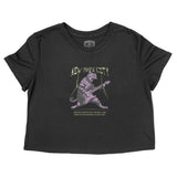 New York Cropped Tee in Black - front view