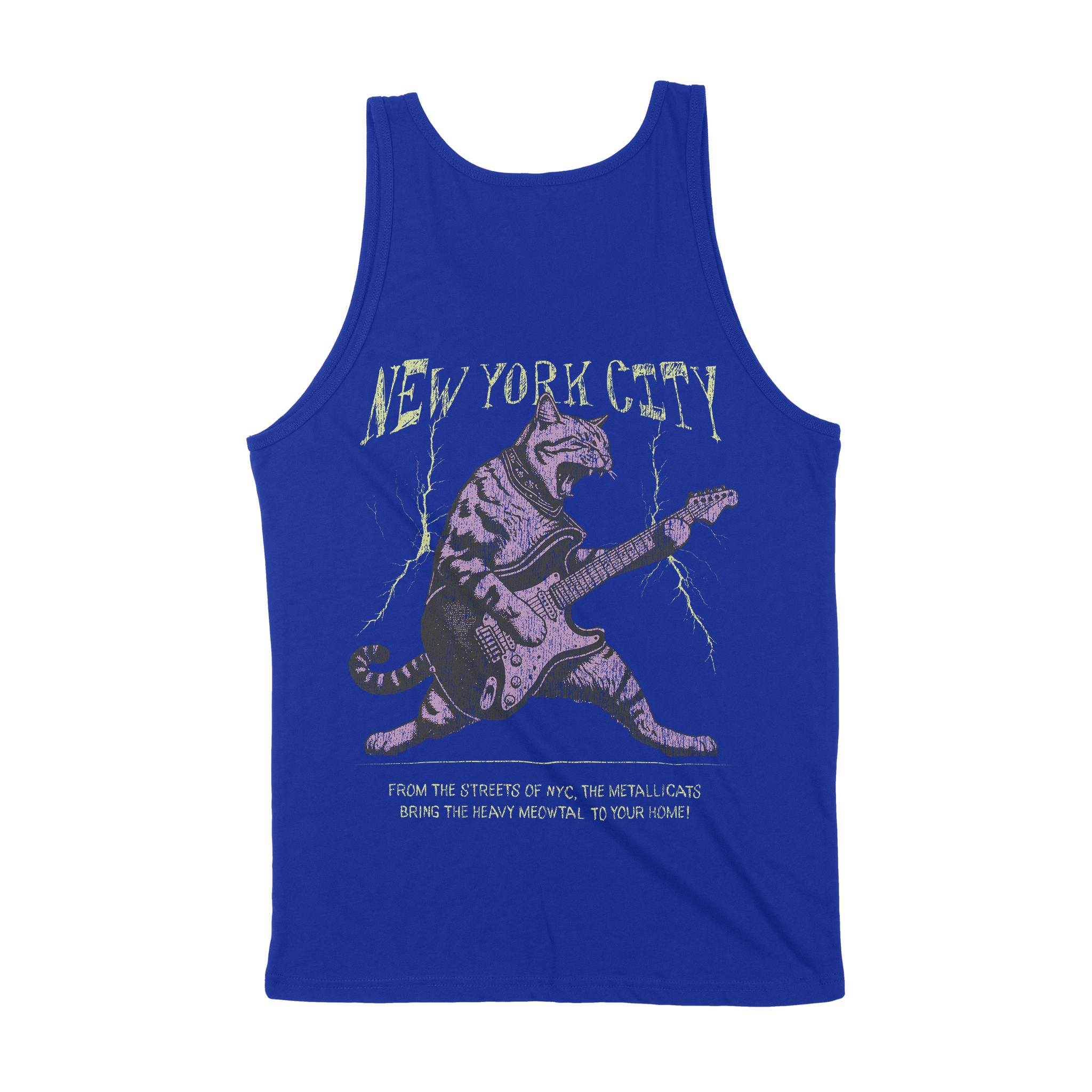 New York Music Kitten Tank Top True_Royal back