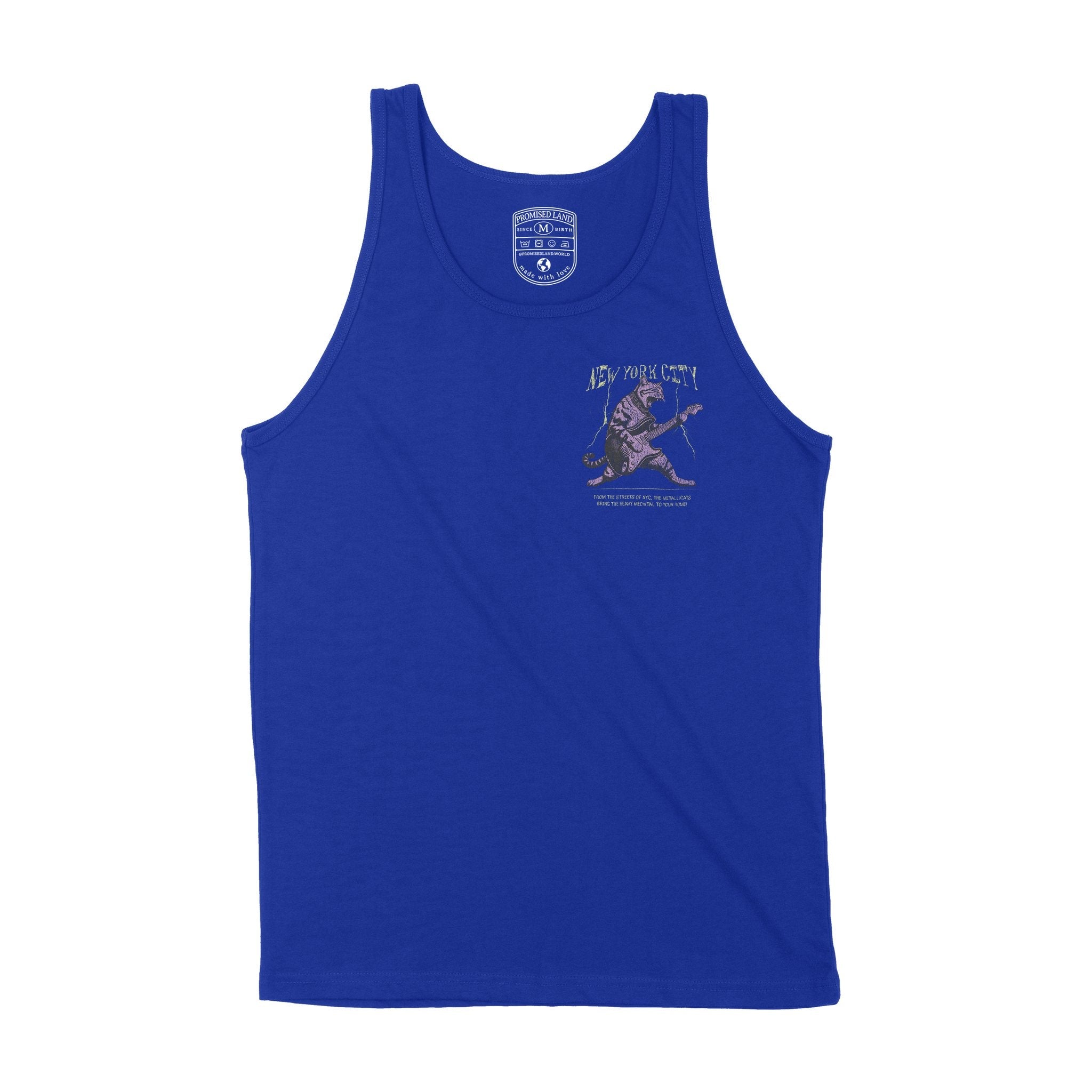 New York Music Kitten Tank Top True_Royal front