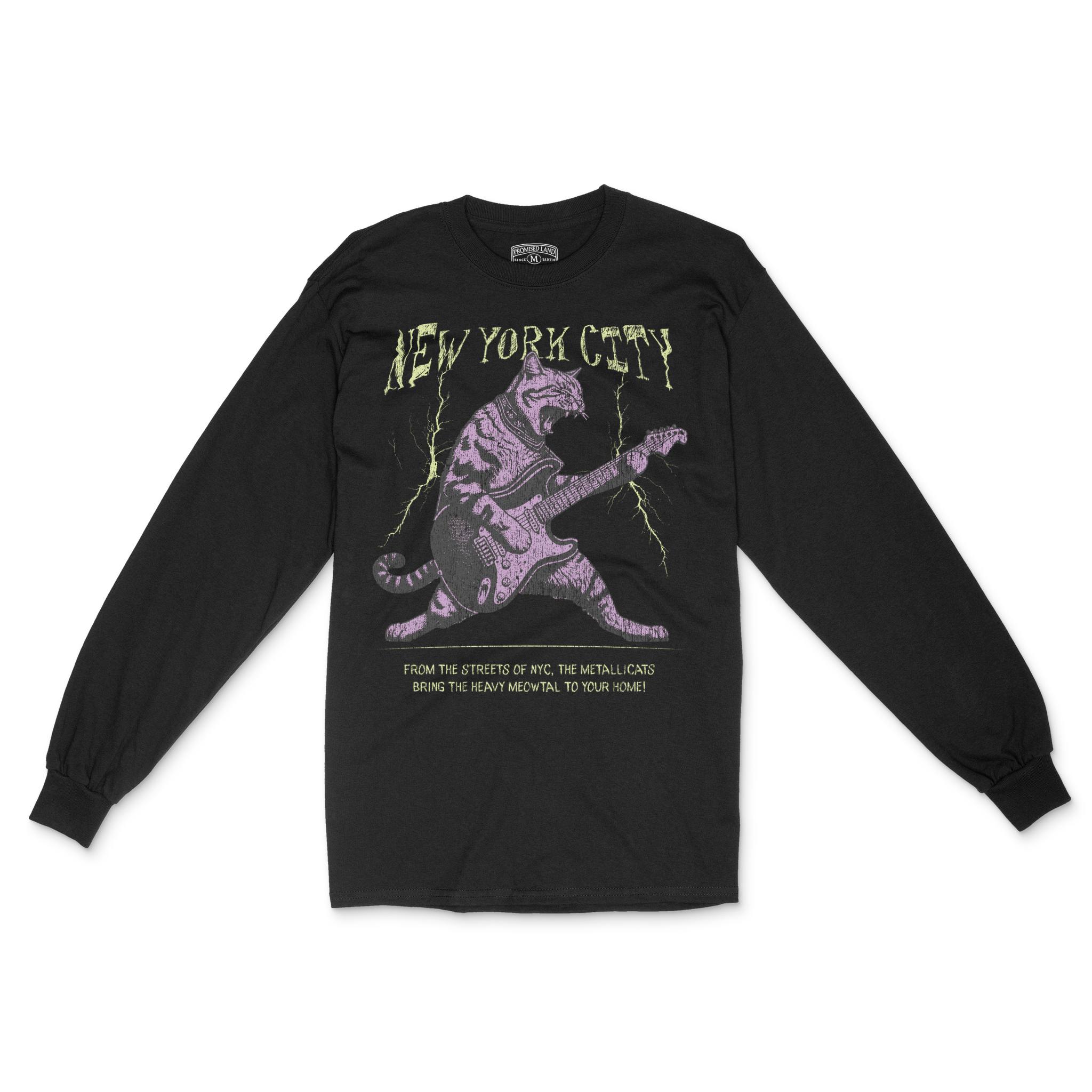 New York Longsleeve in Black - front view