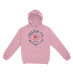 Austin Moto Helmet Hoodie Light Pink front