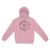 Austin Moto Helmet Hoodie Light Pink front