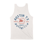Austin Moto Helmet Tank Top in Vintage - back view