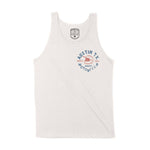 Austin Moto Helmet Tank Top in Vintage - front view