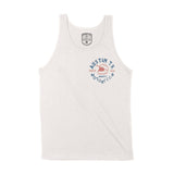 Austin Moto Helmet Tank Top in Vintage - front view