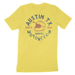 Austin Moto Helmet T-Shirt Maize Yellow back