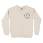 Denver Moto Helmet Crewneck in Natural - front view