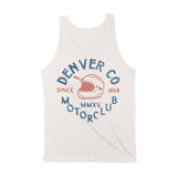 Denver Moto Helmet Tank Top in Vintage - back view