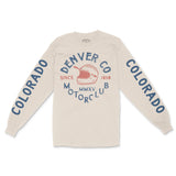 Denver Moto Helmet Longsleeve in Natural - front view with sleeves