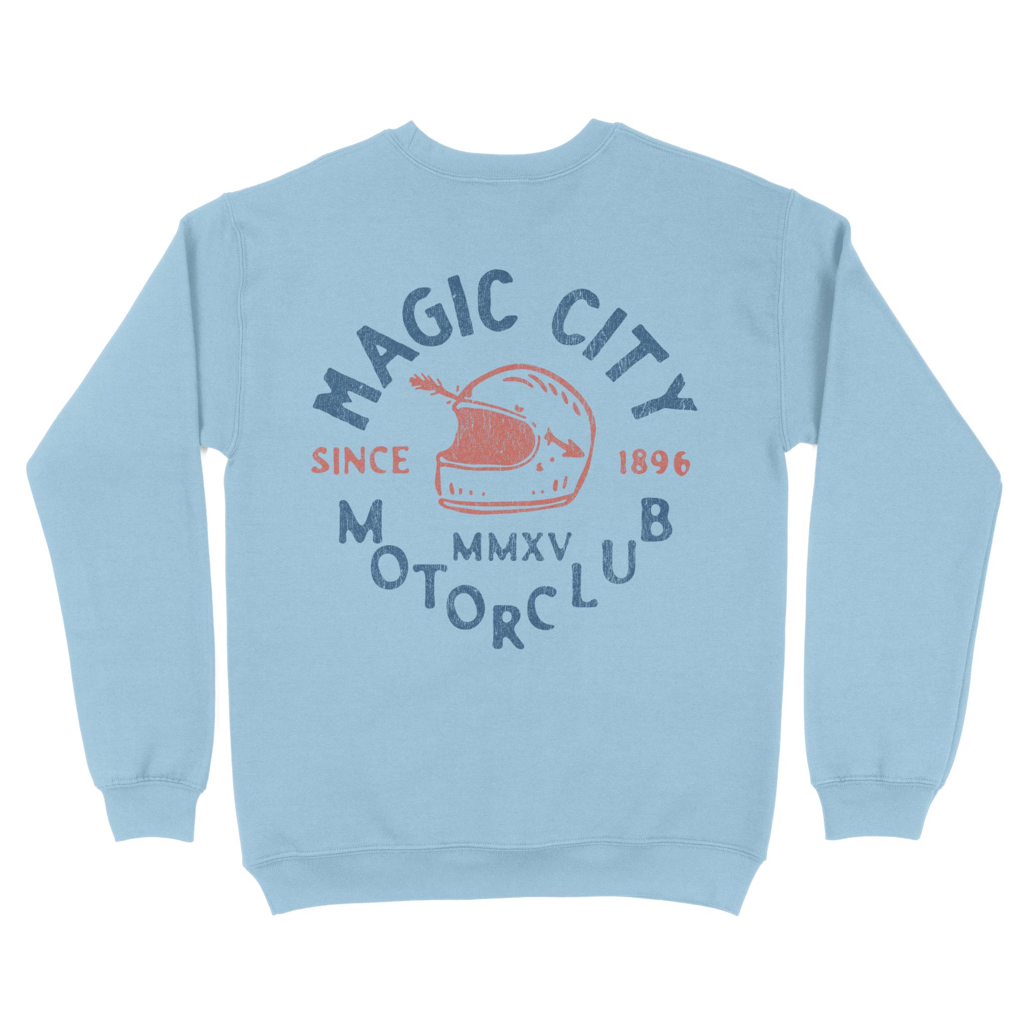 Miami Crewneck in Light Blue - back view