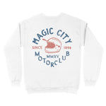 Miami Crewneck in White - back view