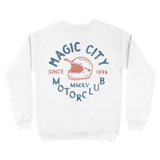 Miami Crewneck in White - back view