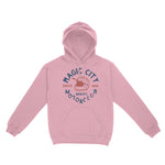 Miami Moto Helmet Hoodie Light Pink front