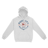 Miami Moto Helmet Hoodie White front