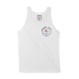 Miami Moto Helmet Tank Top White front