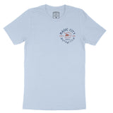Miami Moto Helmet T-Shirt Baby Blue front