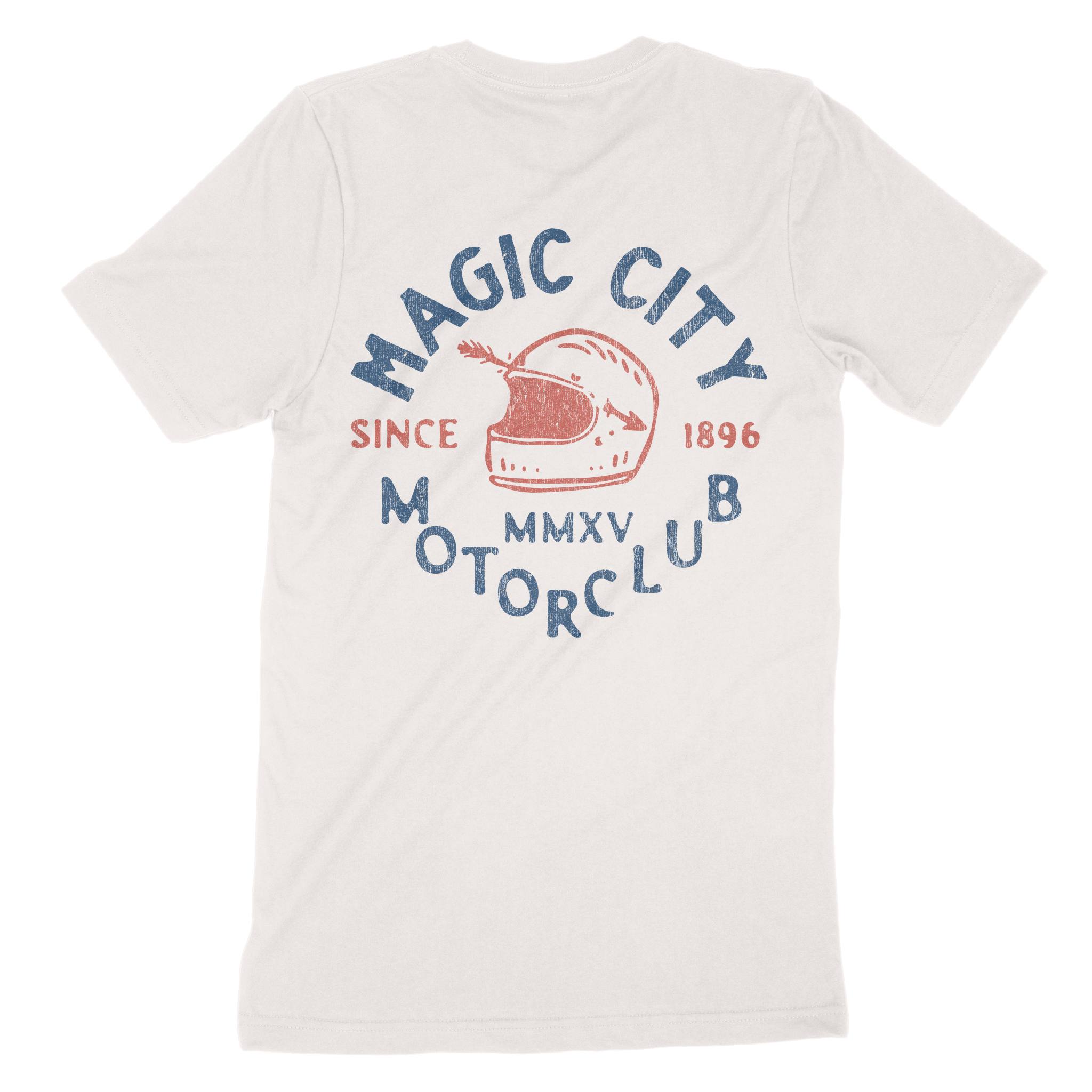 Miami Moto Helmet T-Shirt in Vintage - back view