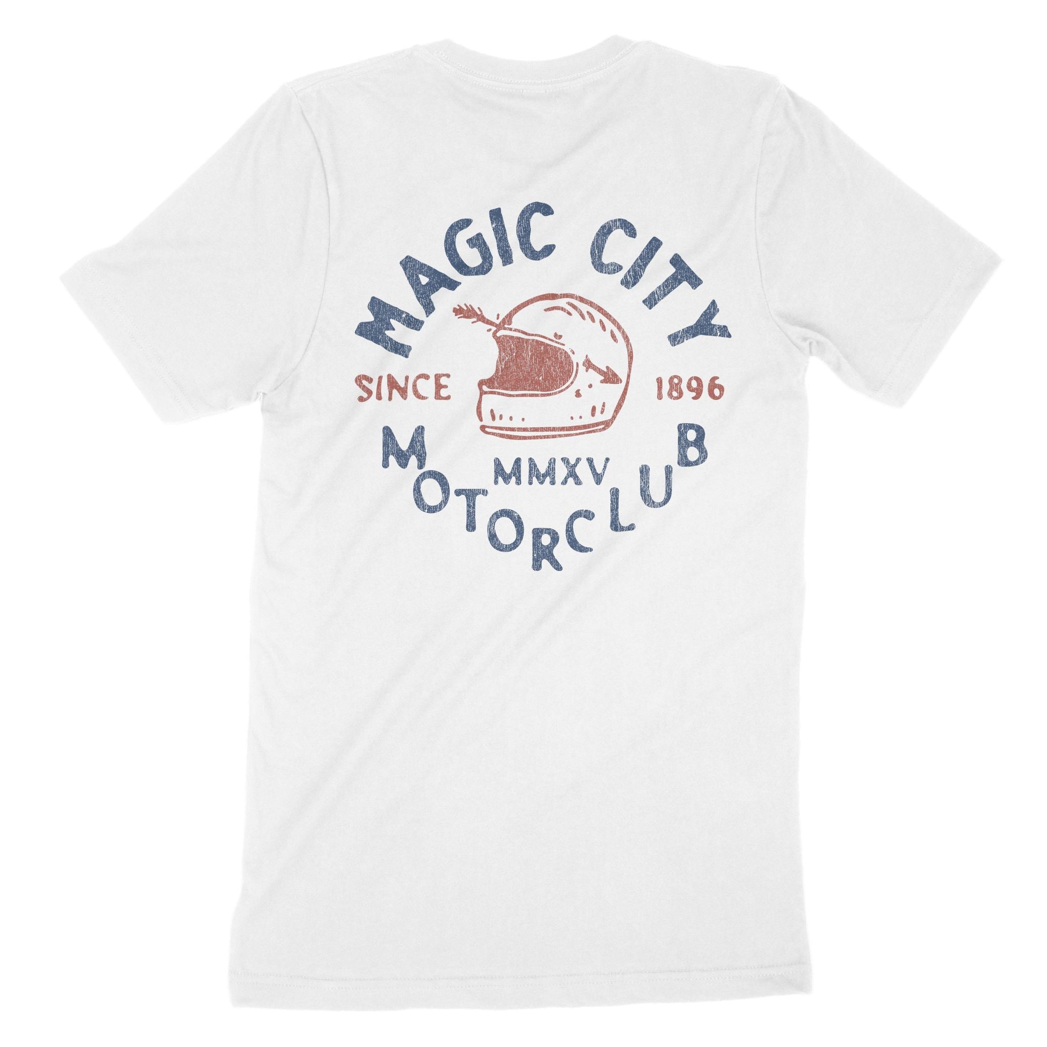 Miami Moto Helmet T-Shirt White back