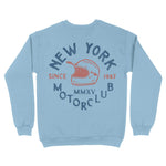 New York Moto Helmet Crewneck Light_Blue back