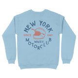 New York Crewneck in Light Blue - back view