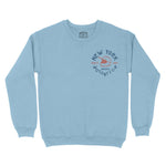 New York Moto Helmet Crewneck Light_Blue front