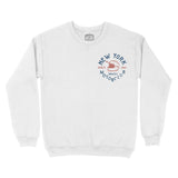 New York Moto Helmet Crewneck White front