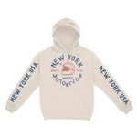 New York Hoodie in Natural - front-sleeves view