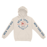 New York Hoodie in Natural - front-sleeves view