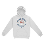 New York Moto Helmet Hoodie White front