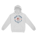 New York Moto Helmet Hoodie White front