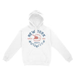 New York Hoodie in White - front view