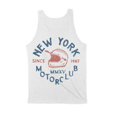 New York Moto Helmet Tank Top White back