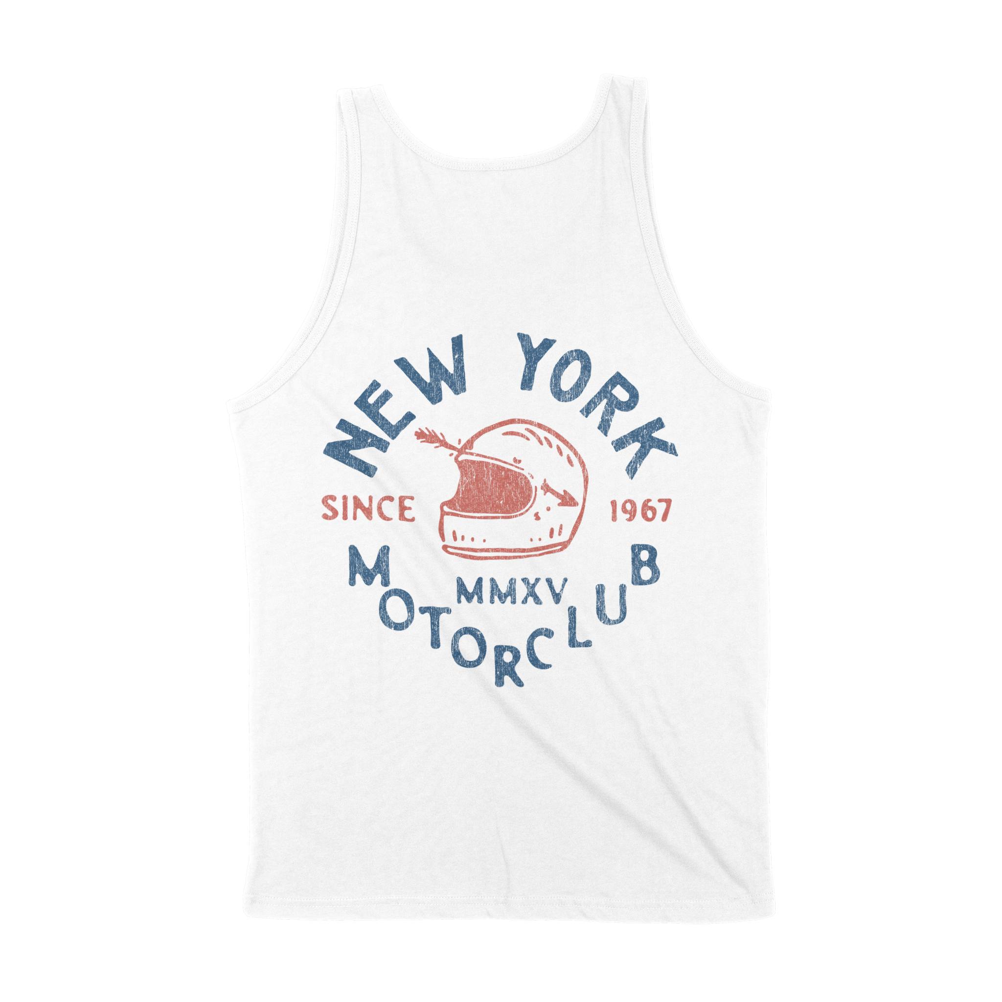 New York Tank Top in White - back view