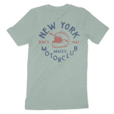 New York Moto Helmet T-Shirt Dusty_Blue back