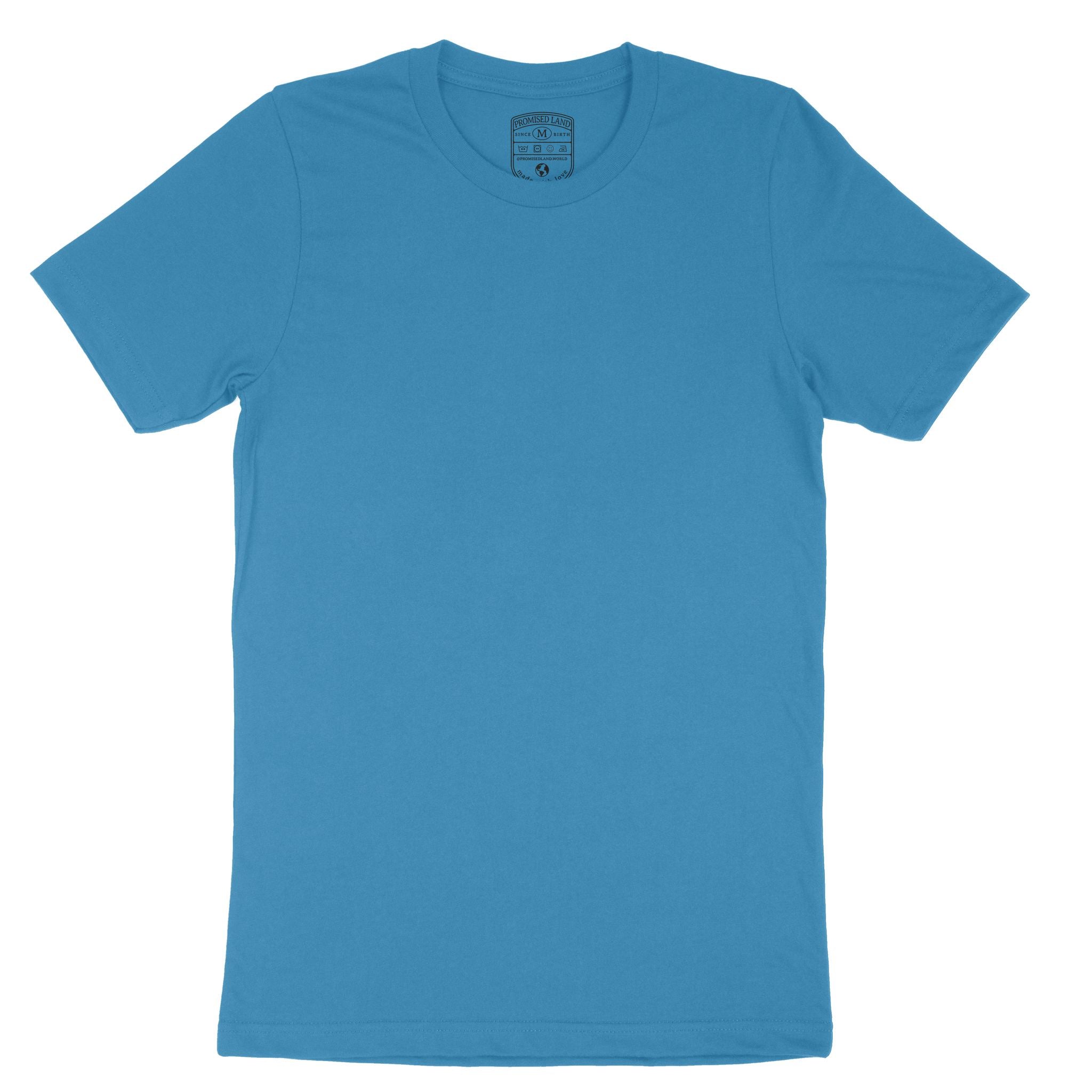 New York Moto Helmet T-Shirt Electric_Blue front