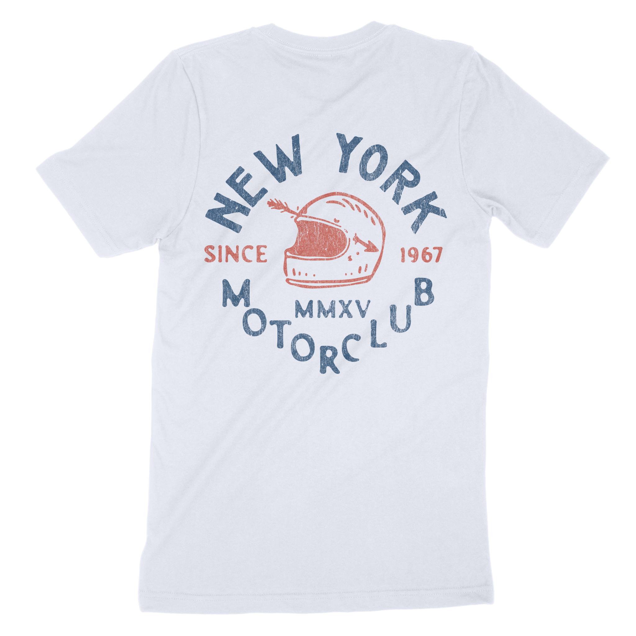 New York T-Shirt in Light Blue - back view
