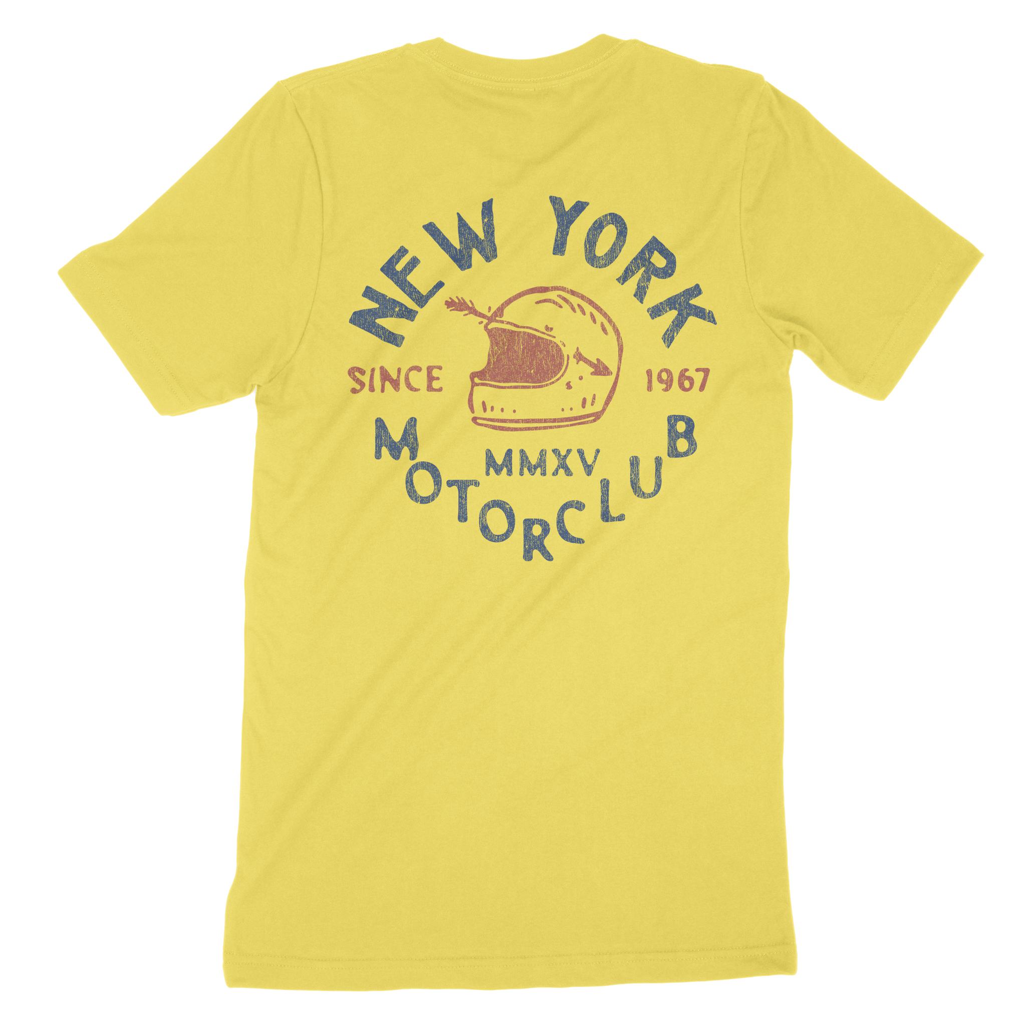 New York Moto Helmet T-Shirt Maize_Yellow back