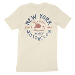 New York Moto Helmet T-Shirt Natural back