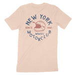 New York Moto Helmet T-Shirt Peach back