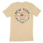 New York Moto Helmet T-Shirt Sand_Dune back