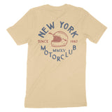 New York Moto Helmet T-Shirt Sand_Dune back